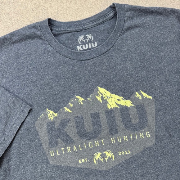KUIU Other - KUIU T-Shirt Mens Large Blue Ultralight Hunting Mountains Logo Graphic Tee